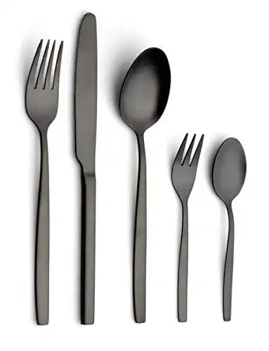 Schwarzes Besteck ECHTWERK EW-BS-3055S Tafelbesteck Positano-Black