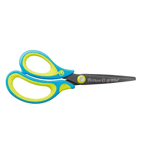 Pelikan griffix Schulschere für Linkshänder, spitz, Neon fresh blue, 1 Stück