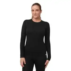 Merino-Unterwäsche Damen von Danish Endurance – Langarmshirt M Schwarz
