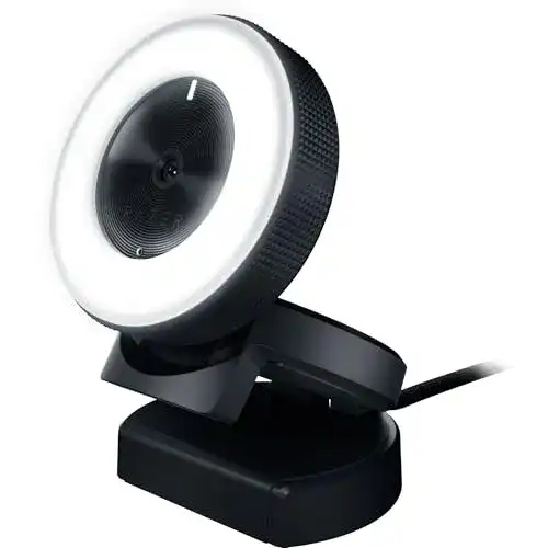 Webcam mit Ringlicht von Razer Kiyo für Streaming und Videokonferenzen