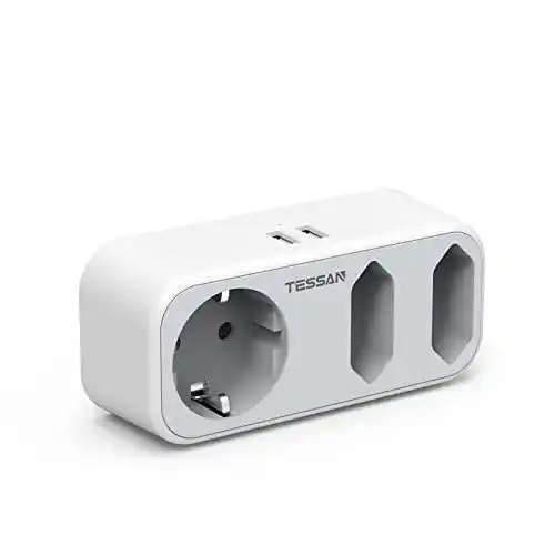 Reiseadapter TESSAN für USA und Deutschland mit USB-Anschlüssen
