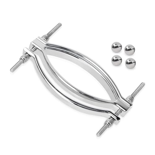 Schamlippenspreizer aus Edelstahl mit 4 magnetischen Nippelklemmen