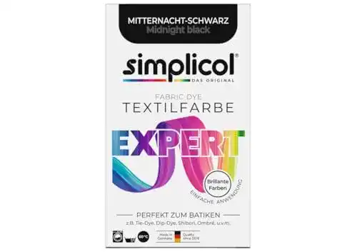 Textilfarbe simplicol expert Mitternacht-Schwarz 1718, 2er Pack