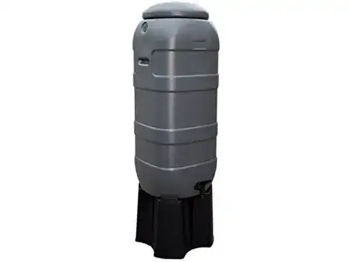 Regentonne Slimline anthrazit 100 Liter mit Fuß und Hahn
