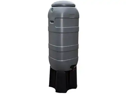 Regentonne Slimline anthrazit 100 Liter mit Fuß und Hahn