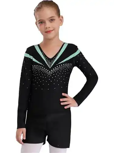 Turnanzug für Mädchen von FEESHOW – Gymnastikanzug und Ballettbody