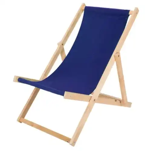 Strandstuhl IMPWOOD aus Buchenholz in Blau, belastbar bis 100 kg