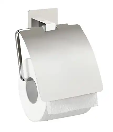 Toilettenpapierhalter ohne Bohren aus Edelstahl von WENKO Turbo-Loc