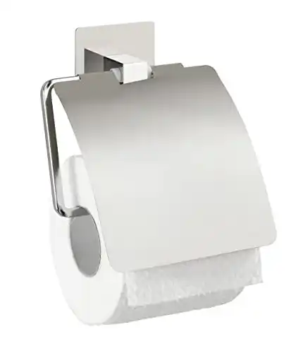 Toilettenpapierhalter ohne Bohren aus Edelstahl von WENKO Turbo-Loc