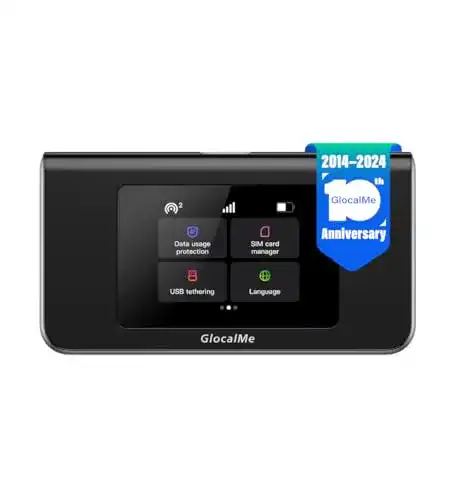 GlocalMe Mini Turbo Mobiler 5G Router mit 4G LTE und Cloud-SIM Technologie