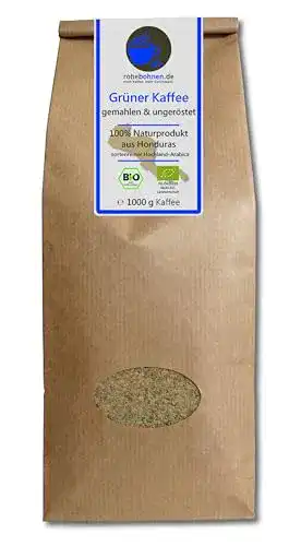 Grüner Kaffee Rohkaffee bio gemahlen aus Honduras (1000g)