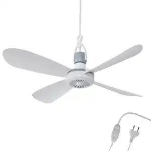 Mobiler Deckenventilator mit Stecker und Schalter von Bestlivings