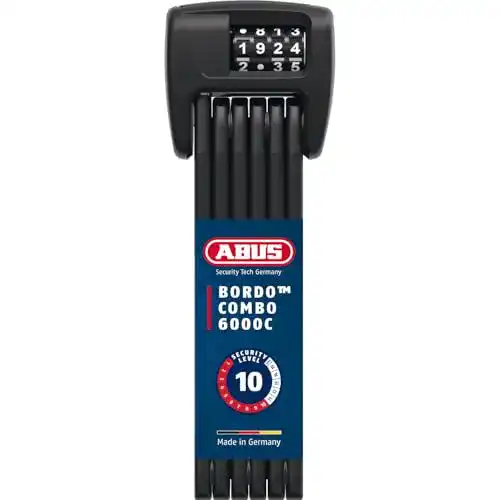 Abus Bordo 6000C Faltschloss mit Schlosshalter und 4-stelligem Zahlencode