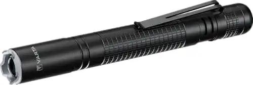 Varta Taschenlampe LED mit 2 AAA Batterien und Aluminiumgehäuse