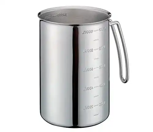Messbecher Küchenprofi mit Griff aus Edelstahl, 1 Liter