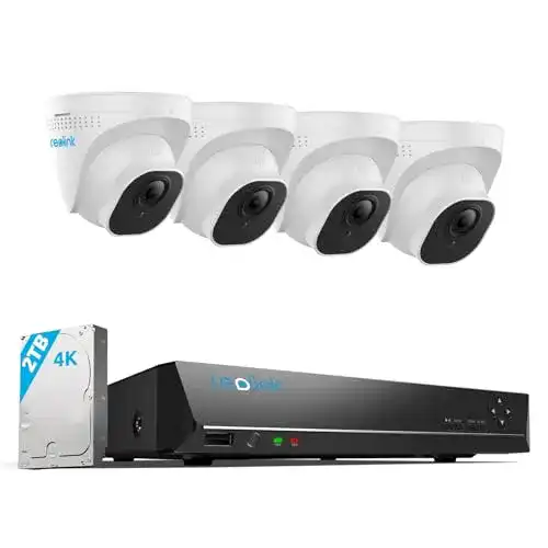 Reolink 4K Überwachungskamera-Set für Außenbereiche, 4 Kameras