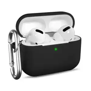 Ouwegaga Schutzhülle für AirPods Pro Silikonhülle mit Karabiner