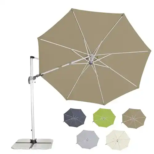Doppler Ampelschirm für den Garten SP-AZ 330 cm in Greige-Taupe