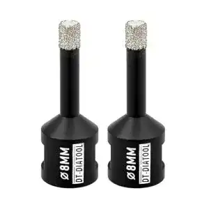 Diamantbohrer Dt-Diatool 8mm M14 für Fliesen und Keramik, 2 Stück