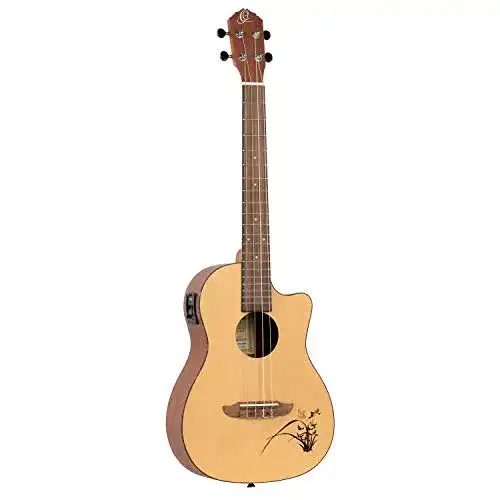 Ortega Guitars Bariton Ukulele Elektro-Akustisch Bonfire Series