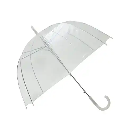 Durchsichtiger langer Regenschirm von SMATI mit Glockenform