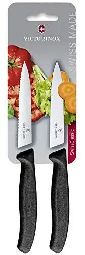 Victorinox Swiss Classic Küchenmesser Set mit geradem und Wellenschliff