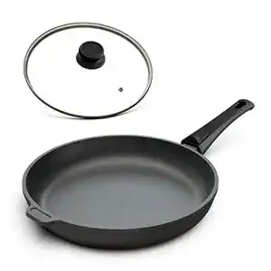 Hoffmann Extra große Aluguss Bratpfanne 32 cm mit Deckel