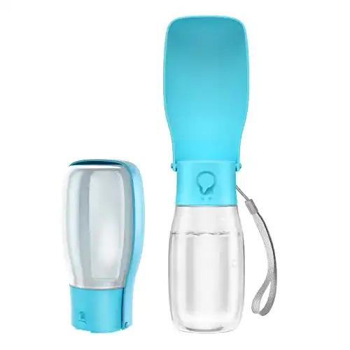 Trinkflasche für Hunde Peteast 550ml, faltbare Wasserflasche für unterwegs