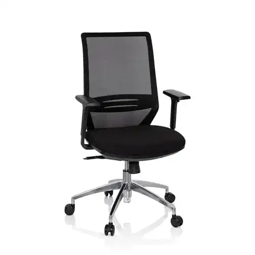 Bürostuhl mit Netzrücken und individuellen Einstellmöglichkeiten von hjh OFFICE