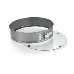 Tescoma Delicia Springform 28 cm mit Glasboden und Silikonfüßen