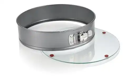 Tescoma Delicia Springform 28 cm mit Glasboden und Silikonfüßen