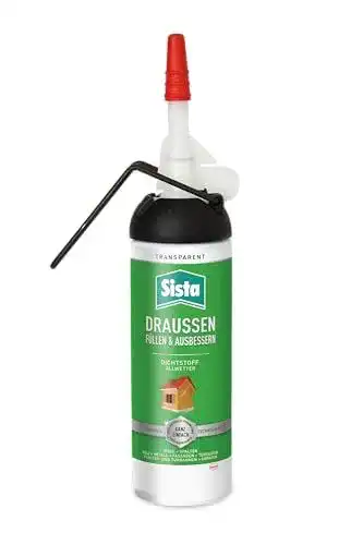 Dichtmasse Sista für den Außenbereich zum Füllen und Ausbessern, transparent