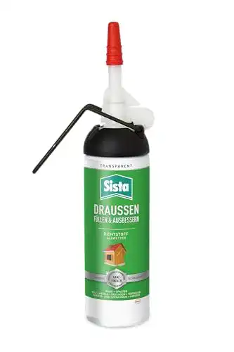 Dichtmasse Sista für den Außenbereich zum Füllen und Ausbessern, transparent