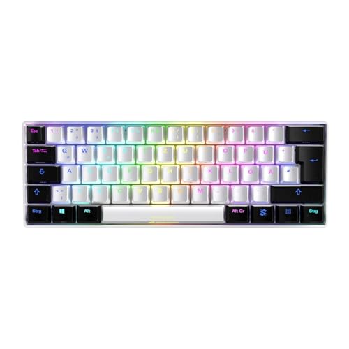 Sharkoon Skiller SGK50 S4 WH Gaming-Tastatur mit Kailh Red Schaltern