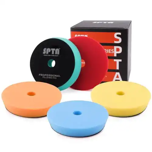 SPTA Polierschwamm Set 5-teilig 125mm für Exzenter Poliermaschinen