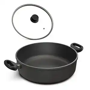 Hoffmann Schmorpfanne 32 cm Induktionsgeeignet mit Hohem Rand