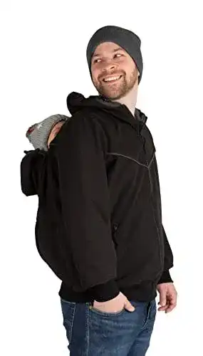 Tragejacke für Herren zum Babytragen – Allwetter Softshell Jacke