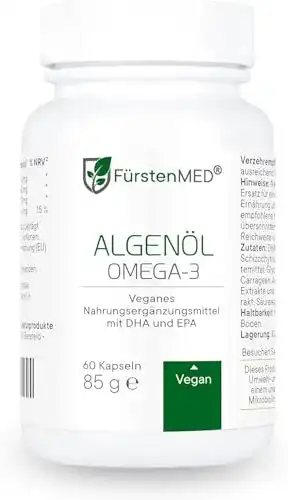 Algenöl FürstenMED Omega 3 Kapseln, vegan und biozertifiziert