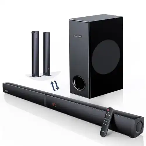 Funklautsprecher Meredo 180W Abnehmbare 2-in-1-Soundbar mit Subwoofer