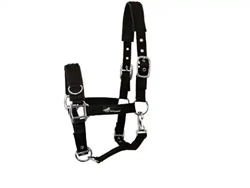 Kappzaum JF-Reitsport Unisex Erwachsene Nylonhalter mit Fleeceunterlage