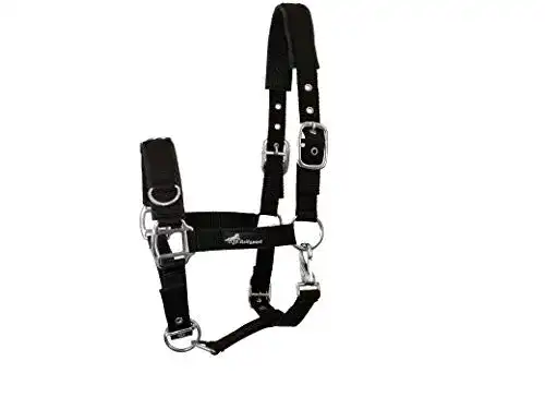 Kappzaum JF-Reitsport Unisex Erwachsene Nylonhalter mit Fleeceunterlage
