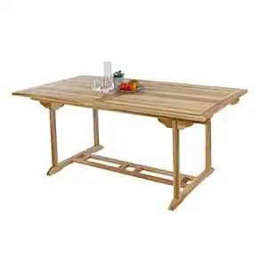 Gartentisch aus Teakholz, Ausziehtisch 150-200 cm für Garten und Terrasse