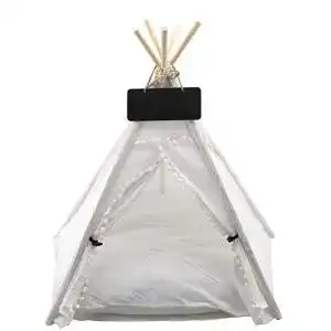 Hundezelt Yinettech Tipi für Haustiere mit Kissen und Tafel