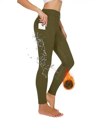 Reitleggings Havideto Winter Damen Thermo Reithose mit Vollbesatz