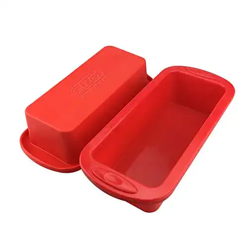 Brotbackform Silikon 2er Set – Antihaft Kastenform für Kuchen und Brot
