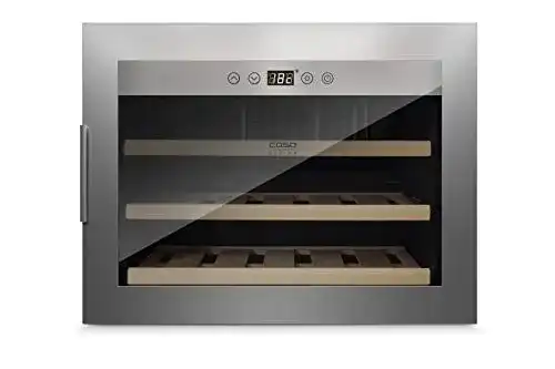 Caso Weinkühlschrank WineSafe 18 EB Inox für 18 Flaschen