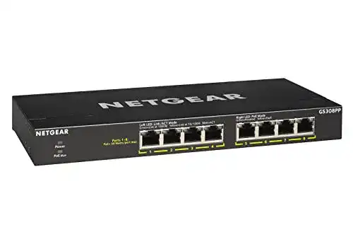 Netgear 8-Port Gigabit Ethernet Switch Unmanaged Essentials PoE+