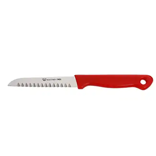 Gräwe Buntschneidemesser mit rotem Kunststoffgriff