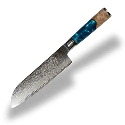Calisso Santoku Messer aus 67 Lagen Damaststahl