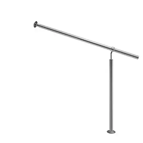 Edelstahl Geländer Monzana für Eingänge 80cm, pflegeleicht